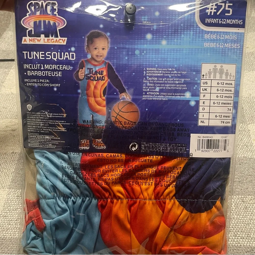 Space Jam Tune‎ Squad Costume, 6-12 months